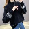 Autumn Winter Women's Half Turtleneck Sweater Loose Thick Pullover Knitted Top Jacquard Elastic Knitted Top Jumper.