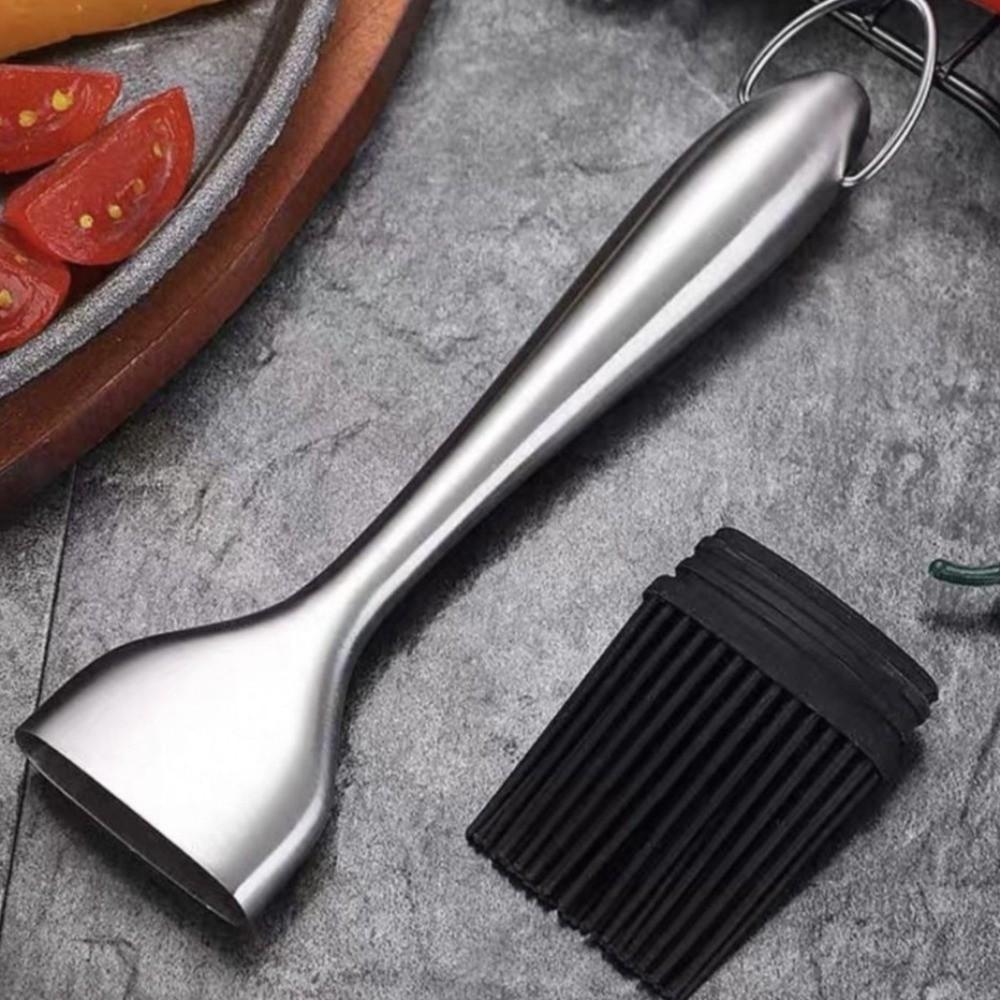 Hollow Handle Pancake Brush Stainless Steel Butter Brush Barbecue Grill Brush  Pastry Making