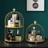 Iron Art Nordic Style Bird Cage Rack Lipstick Perfume Cosmetic Skin Care Product Storage Rack Finishing Table Rack 2022 New