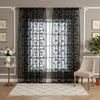 French Korean Wave Lace Gauze Curtain Living Room Bedroom Balcony Curtain Embroidery Partition Finished Curtain