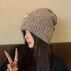 Thickened Beanies Hat Korean Style Pullover Hat Letter Chic Knitted Hat  Outdoor