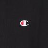Champion Basic Short Sleeve Crew Neck Sweatshirt with Fleece Lining and Size L Men's One-Point Logo, Black, (C3-Z020)