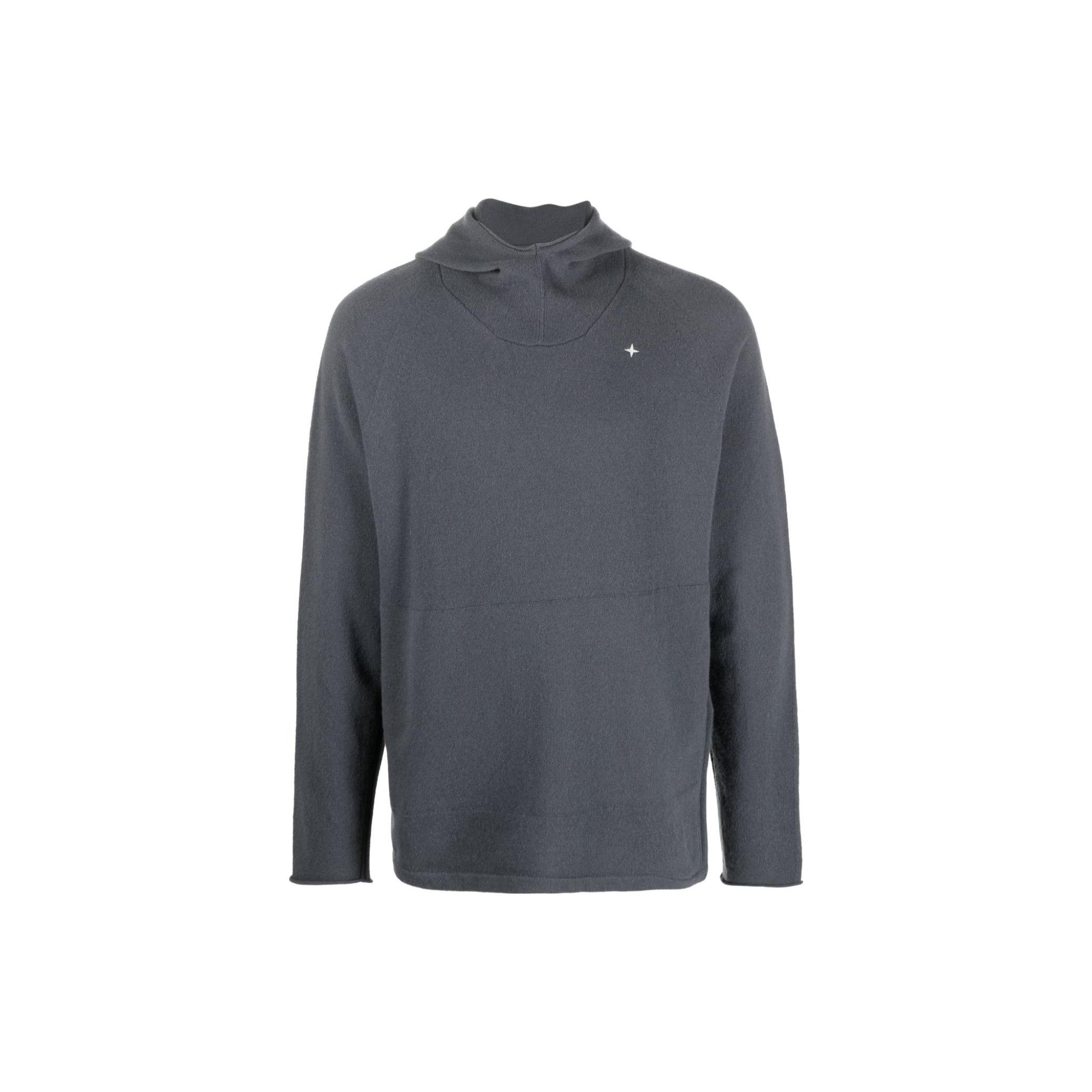 

Stone Island Hooded Solid Color Long Sleeve Sweatshirt Men sweatshirt Gray 7915550GA-V0062 S