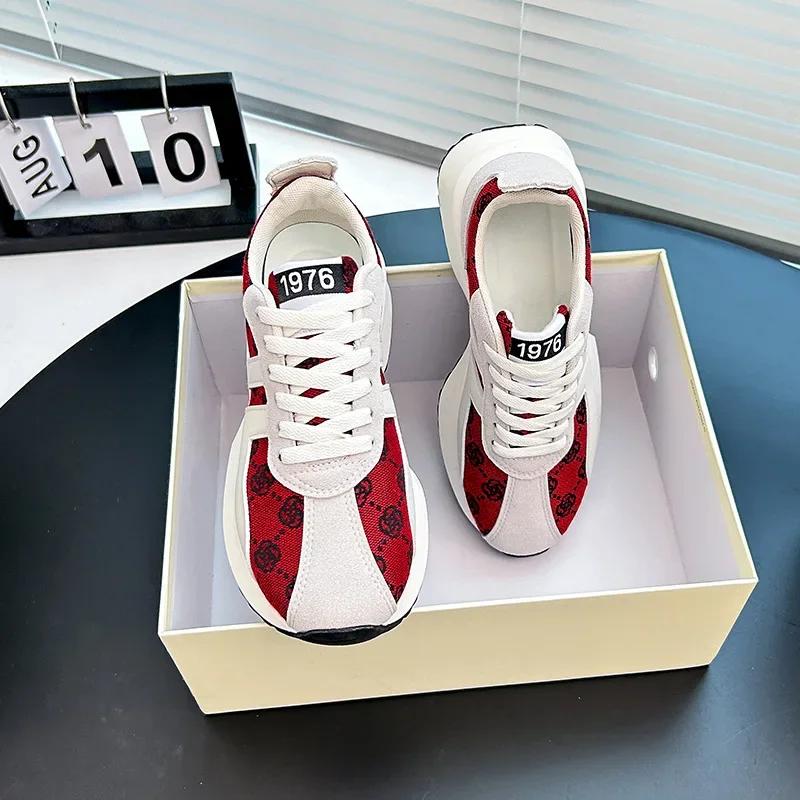 Fashion 2025 Best-selling Hot New fashion Student Running Leisure All Kind of Increased Korean Daddy Shoes Women's Shoes Women Sneakers