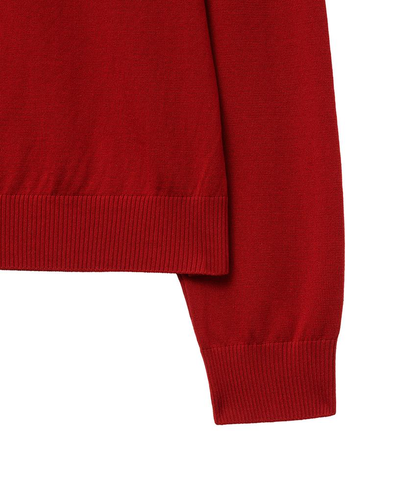 NOIRER Silky V-Neck Knit (Red)