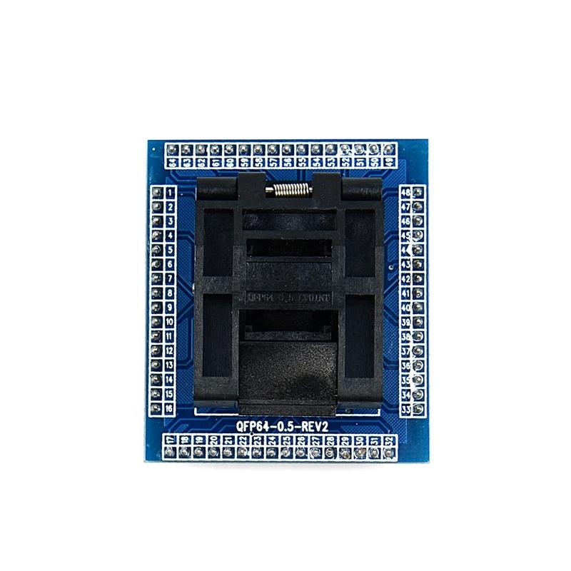 High Quallity U Type QFP64 TQFP64 LQFP64 socket adapter IC test socket programmer qfp64 socket tqfp64 lqfp64
