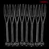 500Pcs Mini Fruit Fork Disposable Plastic Forks For Party Bbq Sticks Picks Skewer Set Home Dining Food Cake Fruit Fork