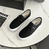 Chaussures Slip-On en toile unisexes 2026: Chaussures plates d'été décontractées style coréen pour étudiants et couples.