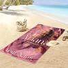 Name Custom Ariana Grande Print Beach Towel, Large Soft Quick Dry Towel for Beach Camping Swimming