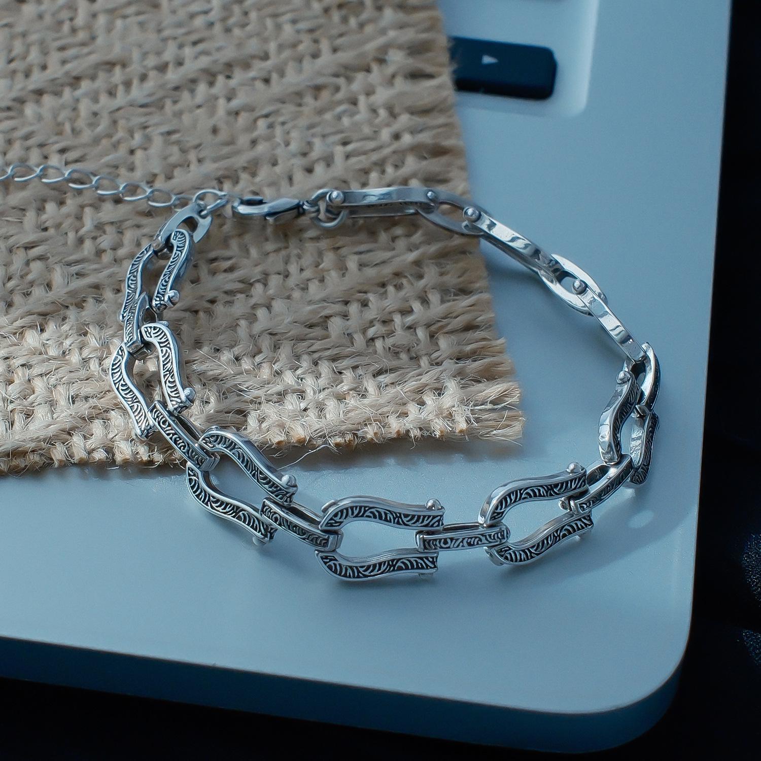 Подкова-браслет с узором династии Тан - Женское роскошное модное U-образное ювелирное изделие