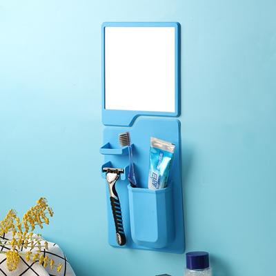 1pc 14.5x16.5x13cm Fashion Silicone Mirror Self Grips Mirror Shatterproof Shaving Makeup Shower Silicone Travel Washroom