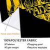 Tenture murale du clan Wutang Accrochage mural esthétique Couverture en tissu imprimé Tapisseries décoratives Pour chambre à coucher Salon Décoration de la maison