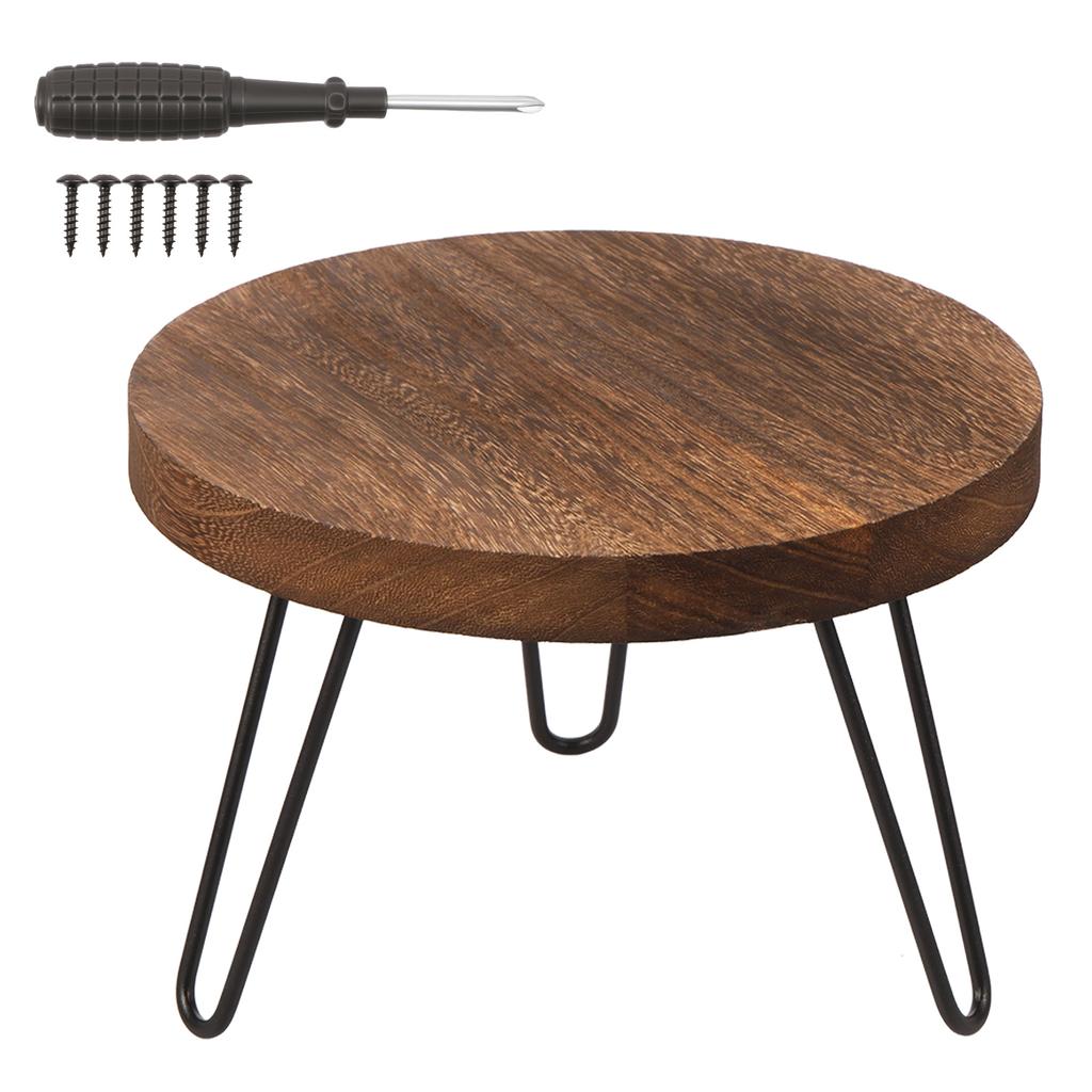 Wood Modern Plantings Holder Kit Stable Sturdy Mid Century Plantings Stand Set Versatile Metal Tall Holder for Home Decor