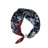 French Luxury Spring-Summer Square Scarf with Pearl Magnetic Clasp - Women's Elegant Necklace Scarf