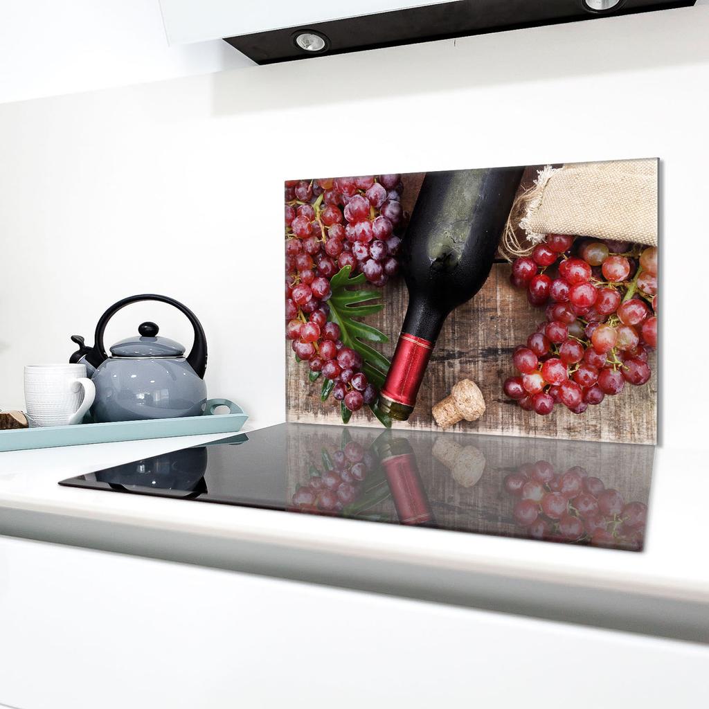 Glas-Kochfeld-Schutzplatte 80x52 Wein