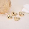 Gold Heart Hollow Earrings - Niche Design, High-End Cold Style, Small Studs
