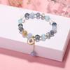 Korean Fashion Lavender Romantic Amethyst Bracelet Women Sparkling Pentagram Zircon Pendant Bracelet Bracelet Jewelry