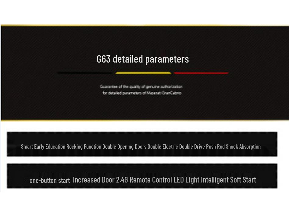 Mercedes G-Class Kids' Electric Ride-On Car with Remote Control & Music for Ages 1-8