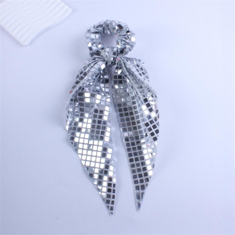 Schimmernde Pailletten Elastisches Haargummi Haargummis für modebewusste Frauen Elastisches Haarband für verschiedene Anlässe