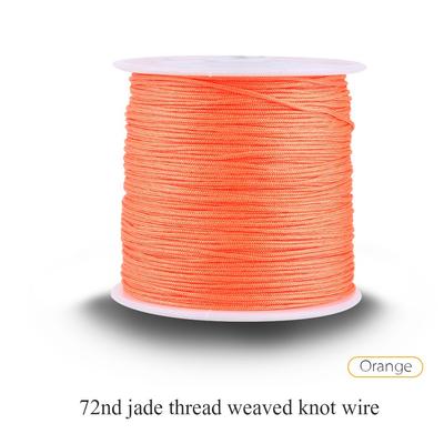 Corda in Nylon per Nodo Cinese 100M x 0,8mm Coda di Topo Macramè Shamballa Filo Arancione