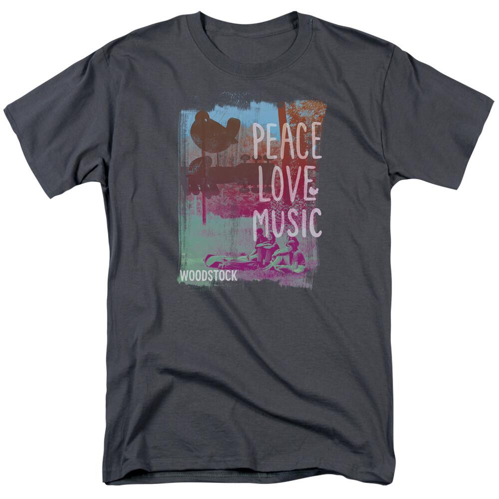 

26 Woodstock PLM T Shirt Mens Licensed 60s Rock Band Music Festival Tee Charcoal Unisex T-Shirt XXXL