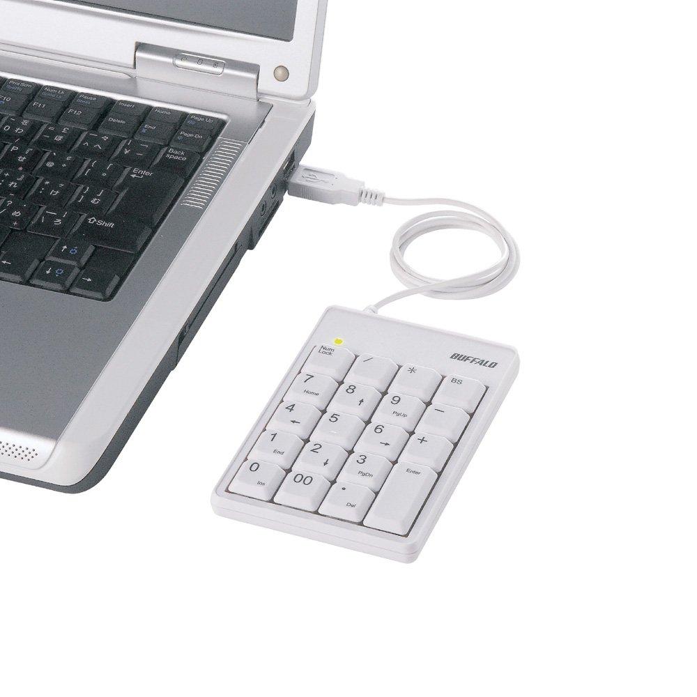 BUFFALO Wired Numeric Keyboard, Standard, Black, BSTK10BK
