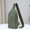 Solid Color Chest Bag Women's Large Capacity Shoulder Bag Men's Sports Crossbody Bag