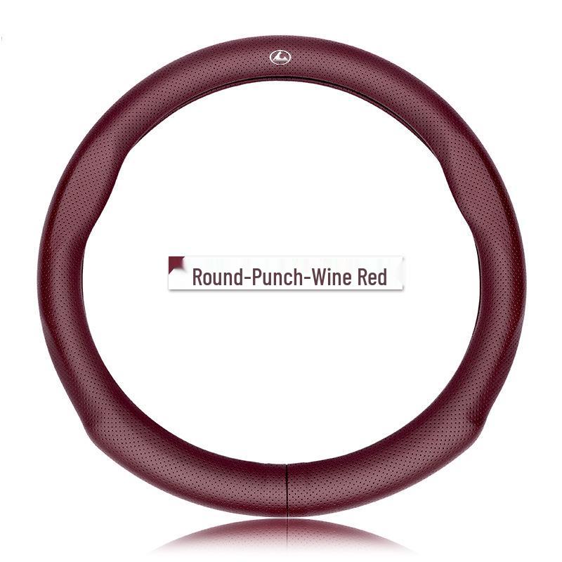 Compatible Leather Steering Wheel Cover for Cheetah CS10, Mattu Feiteng C5, Black King Kong CT5, Qiling CT7, Q6.