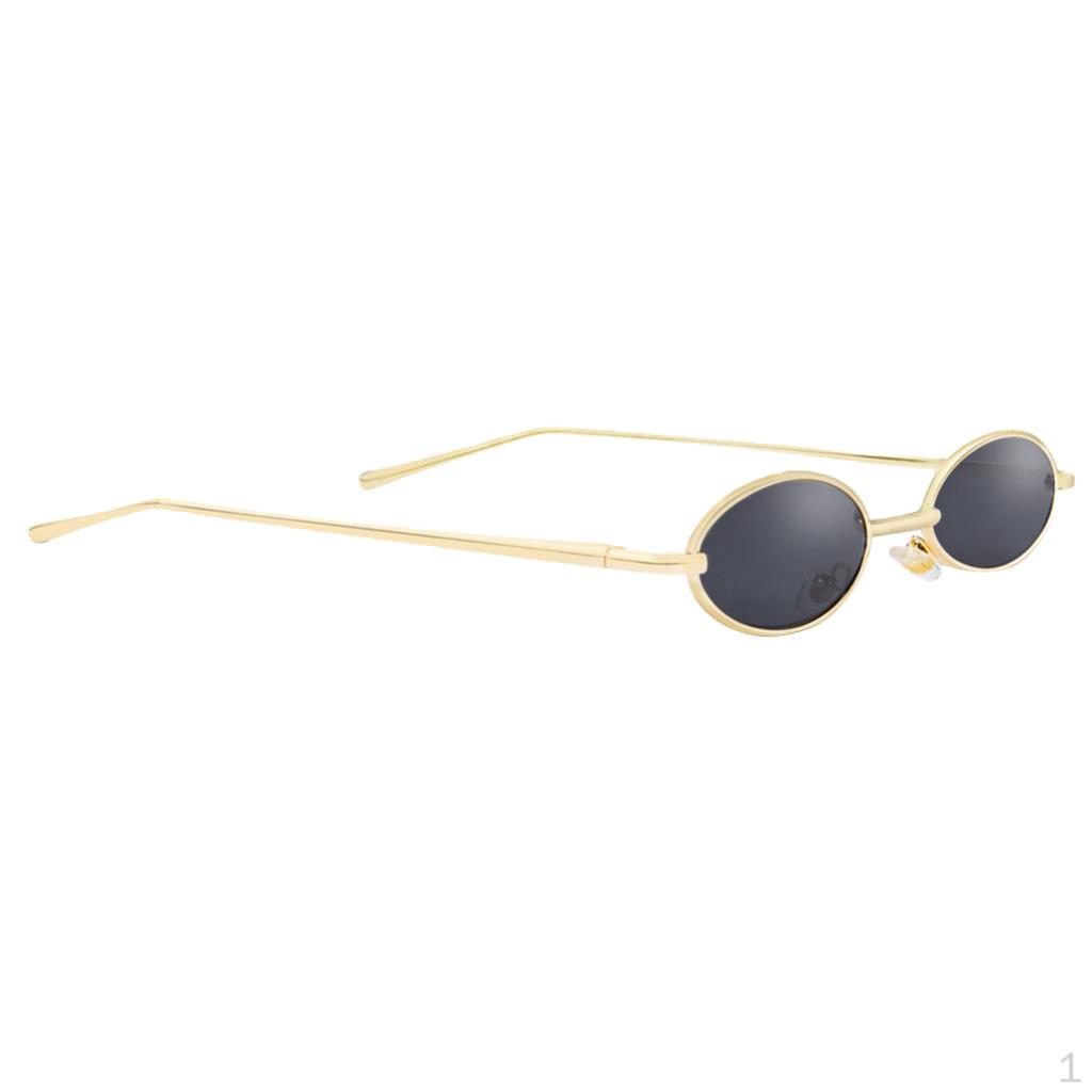 Chic Small Oval Sunglasses For Women Men Hippie Cool Metal Sun Glasses