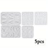5pcs Resin Earring Molds Resin Jewelry Molds Christmas Silicone Pendant Molds Various Shapes Christmas Tree Snowflake Snowman Elk Resin Silicone Mold