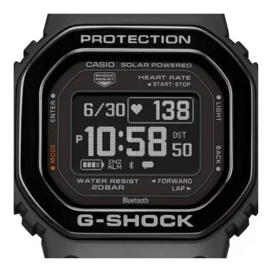 Casio G-SHOCK G-SQUAD DW-H5600MB-1JR Men's Watch | Japan Genuine | Heart Rate Monitor, Bluetooth, 200m Water Resistant, Black, Tough Solar