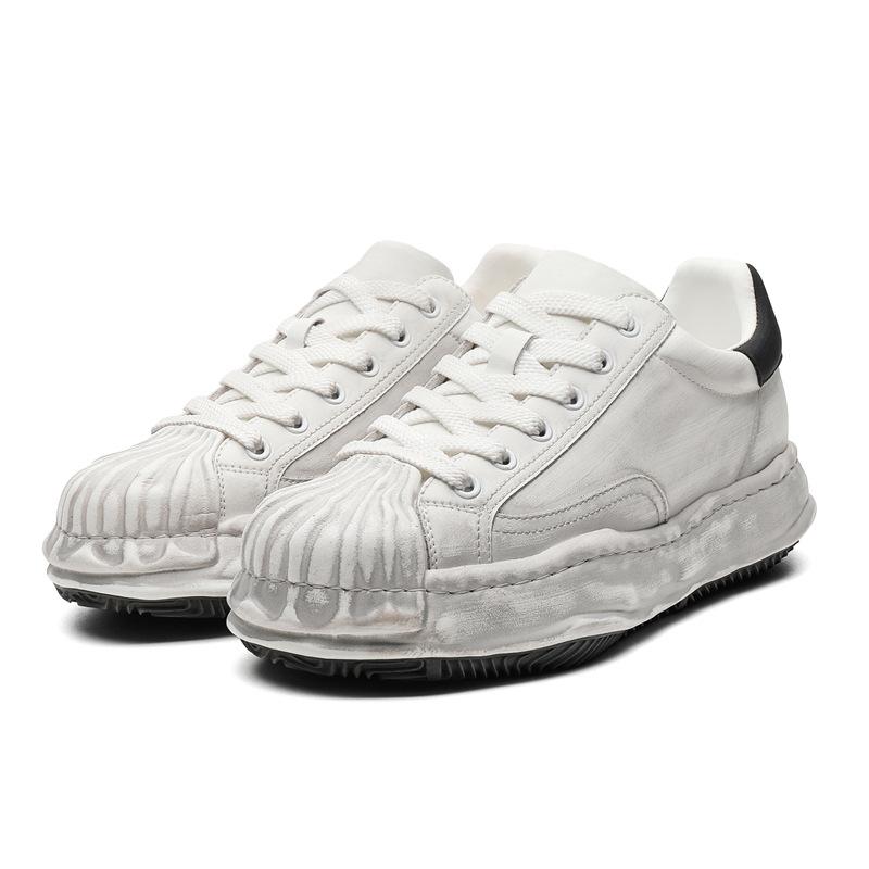 

New shell head thick-soled CM inner height increase low-top casual board shoes dissolving shoes retro muffin bottom 39 белый