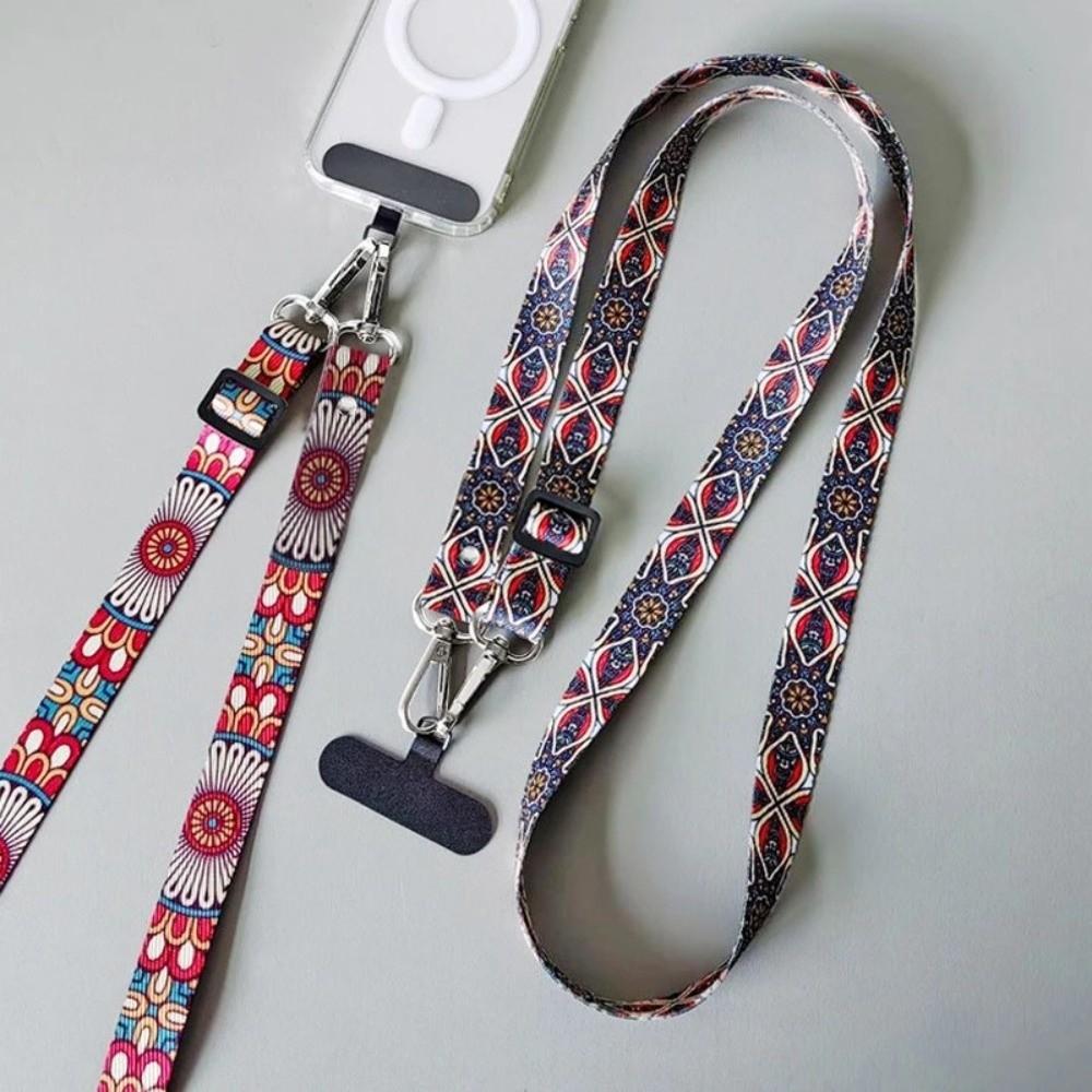 Adjustable Crossbody Neck Strap With Gasket Hanging Cord Fashion Mobile Phone Lanyard