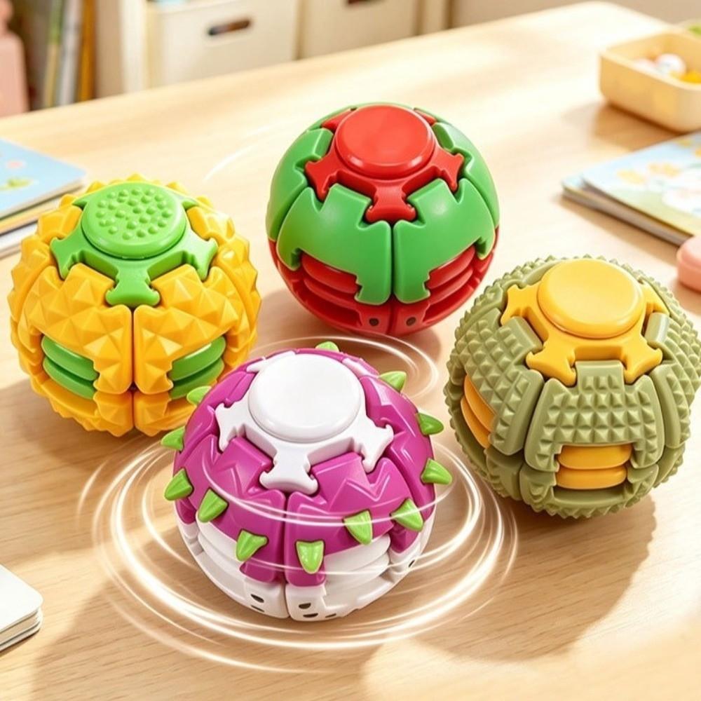 Fruit Shape 3D Printed Ball Stress Relief Fidgets Ball Creative Press Rotate Ball Christmas