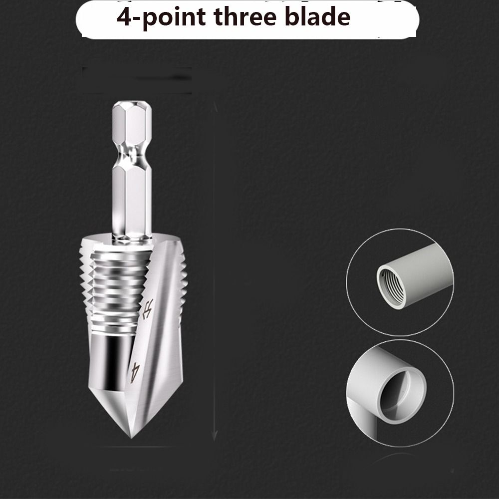 4 Point and 6 Point Thread Drill Bit Set Water Pipe Lifting Stepped Drill Bit  Power Tools Parts