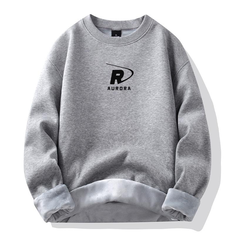 Fashion Men's Sports Hoodie Padded Sweater Autumn and Winter New Cotton Thickened Loose Jacket