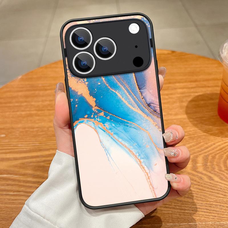 Sandstone Marble Case For iPhone 17 Pro Max Case iPhone 16 15 14 13 Pro Max 17E Magnetic For Magsafe Thin Ring Hybrid TPU+PC Matte Cover