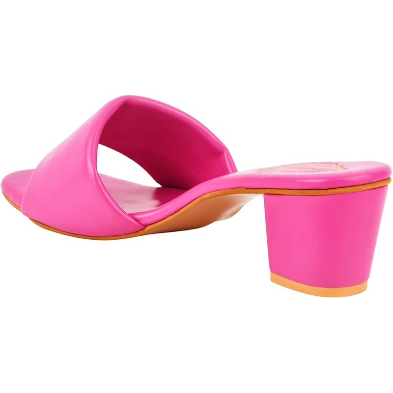 

Shoetopia Stylish Solid Pink Block Heels for Women & Girls /UK8 8 UK розовый