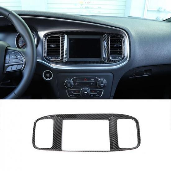 7inch Dashboard Navigation Screen Frame Cover Trim For Dodge Charger 2015+Carbon