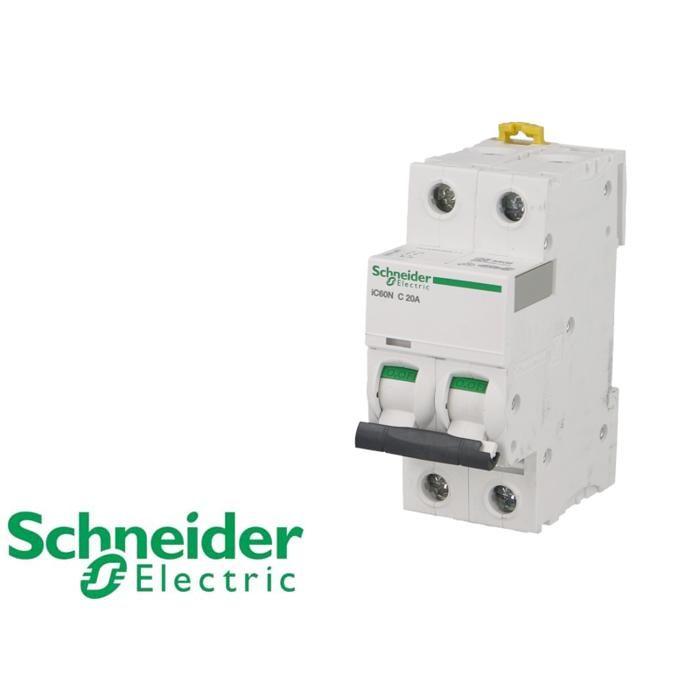 Disjoncteur Miniature - Schneider Electric - A9F74240 - 2P - 40 A - Courbe C - Blanc