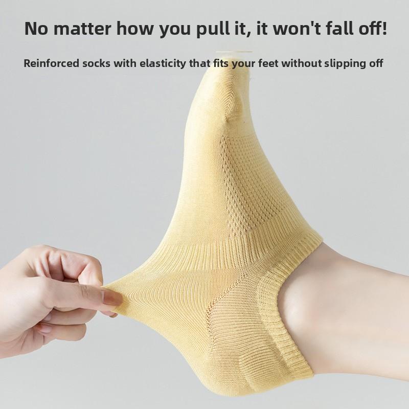 5 Paar Damen Kleine Frische Atmungsaktive Reiner Baumwolle Knochenlose Rutschfeste Unsichtbare Socken