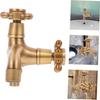 Wall Mount Antique Brass Retro Small Pool Tap Decorative Outdoor Garden Faucet Washing Machine Mop Cold Water WC Taps