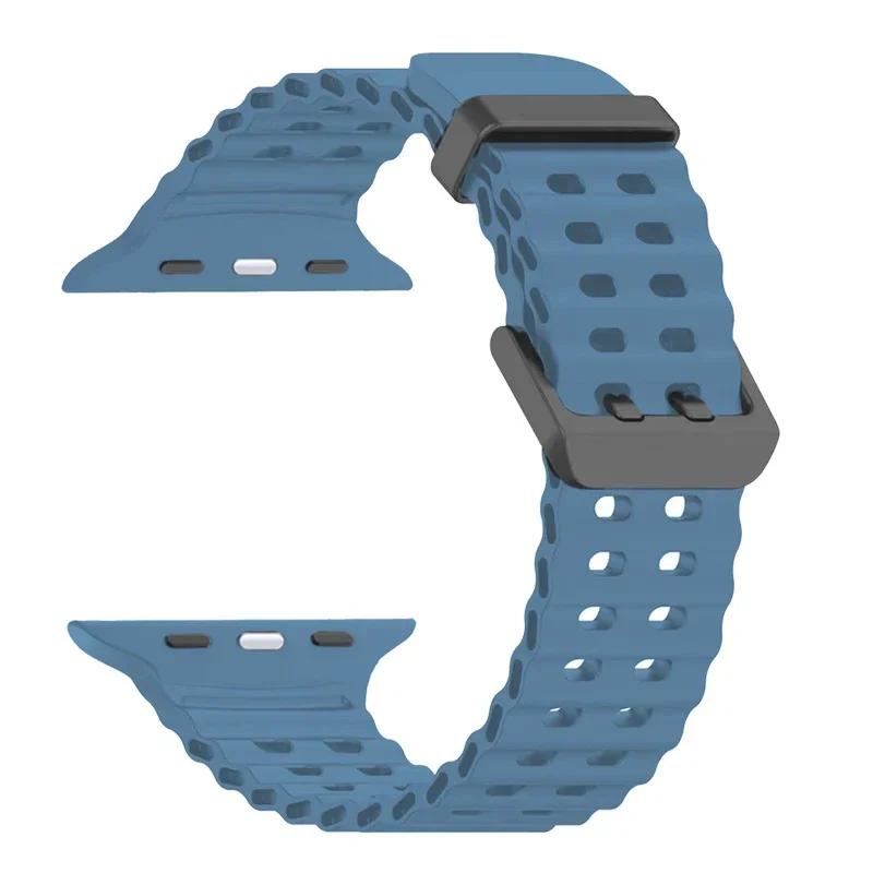 Cinturino in Silicone per Apple Watch Ultra 2 49mm 46 45 44 42mm 38mm 41mm 40mm Cinturino Sportivo per IWatch Serie 9 8 7 6 SE 5 4 3 2 Correa