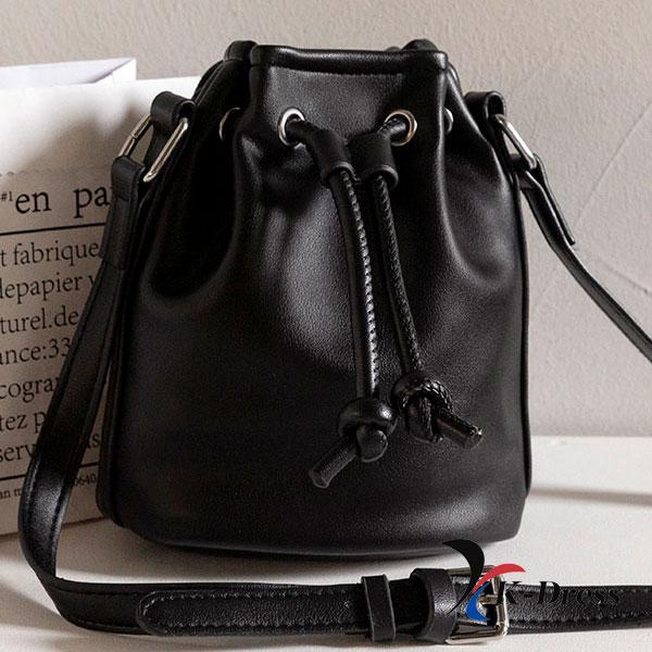 

Soft Mini Bucket Crossbody Bag (3 colors) 17.5x19x9cm чорний