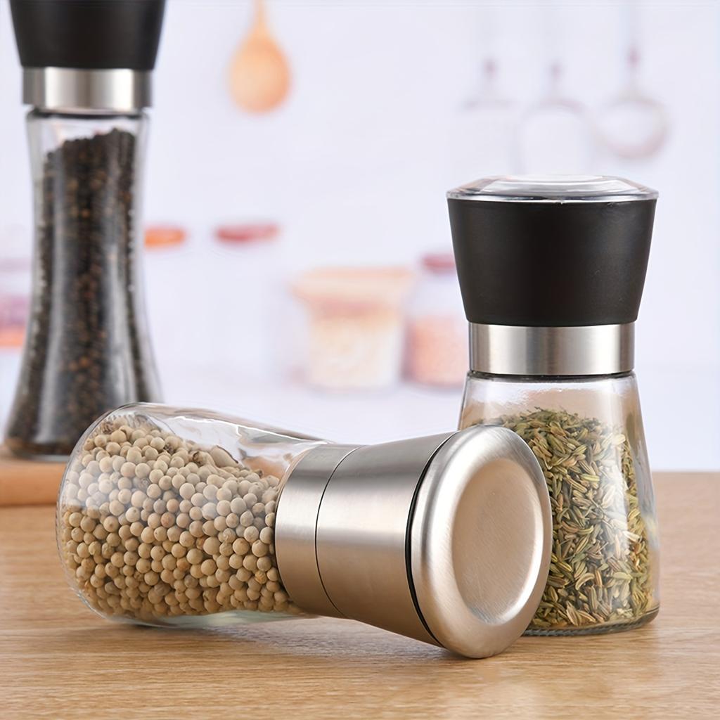 Manual pepper grinder, sea salt pepper granule grinding bottle, black and white pepper powder grinding tool, seasoning jar