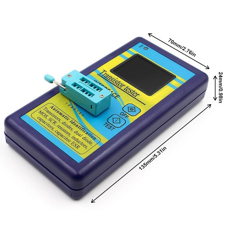 Mega328 NPN PNP Transistor Diode Resistor Inductor Capacitance MOS SCR ESR Meter Automatic Checker Detector Transistor Tester