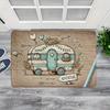 1pc of Floor Mat, Cartoon-style RV Travel Illustration Flannel Doormat,Floor Mat,and Living Room Entrance Decorative Mat