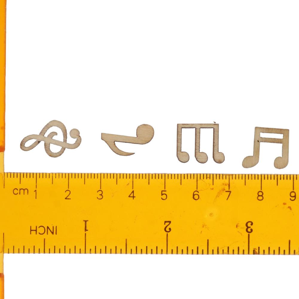 Wooden Musical Note Pendant Log Color U-shaped Pendant Cartoon Pattern  Art