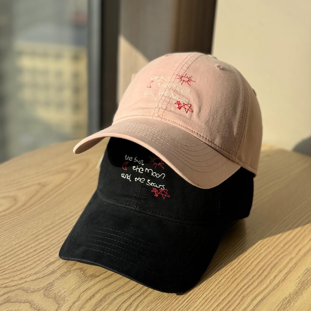 New style cute cartoon embroidered baseball cap for women, fresh and versatile, makes the face look smaller, provides sun protection, soft top