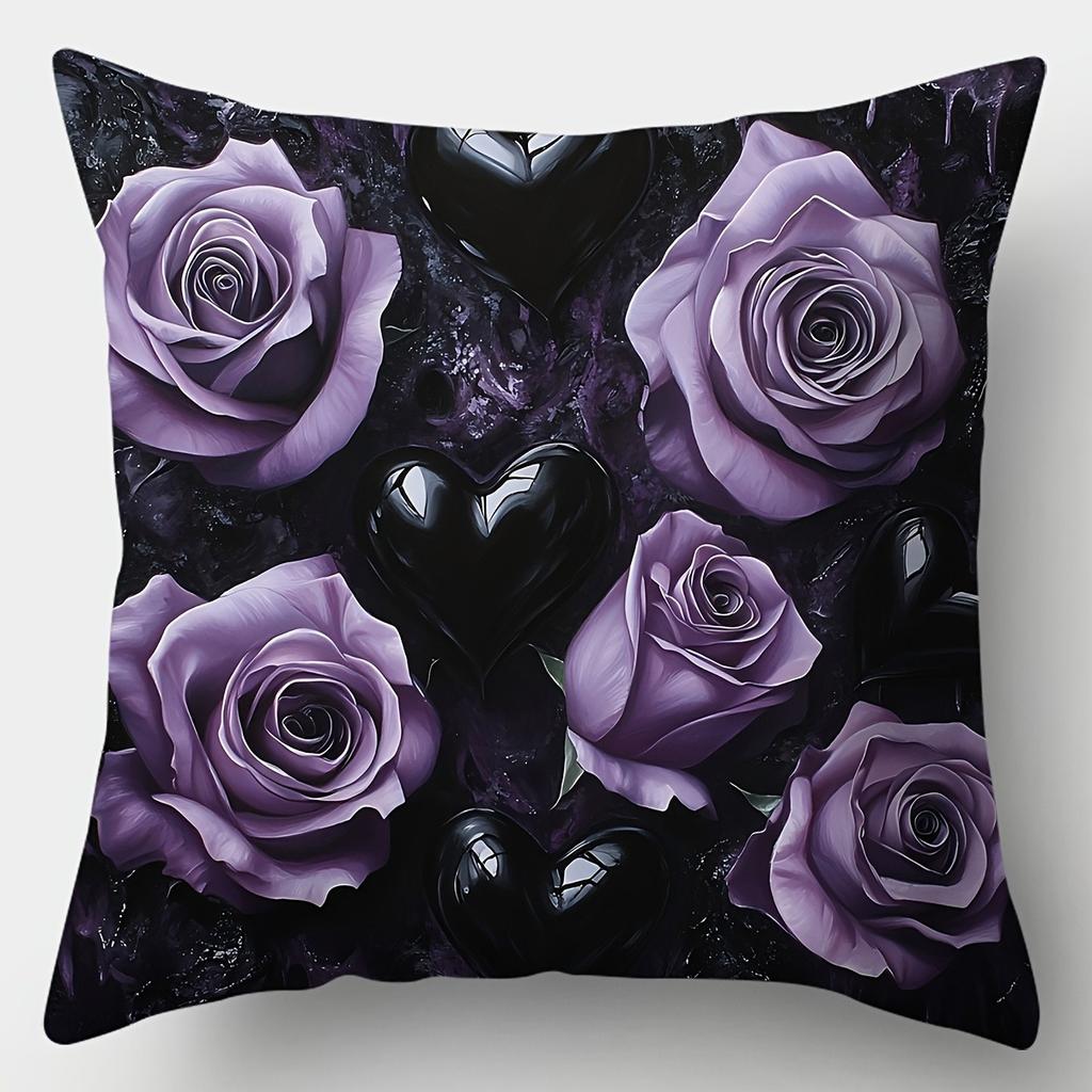Elegant Purple - themed PillowcasesLiving room sofa cushion cover, soft and comfortable, bedroom room decoration